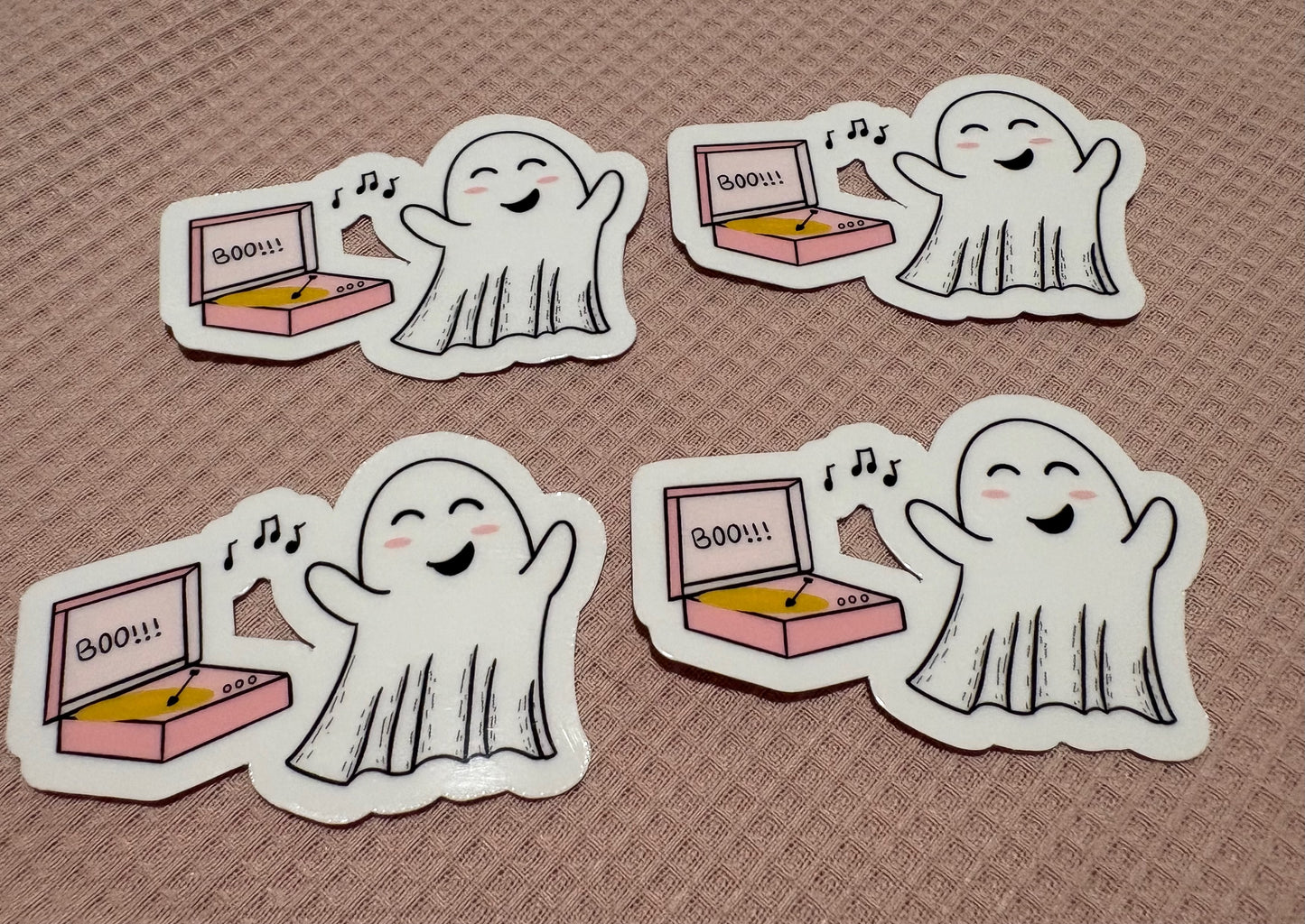 Ghost Playing Vinyl Sticker