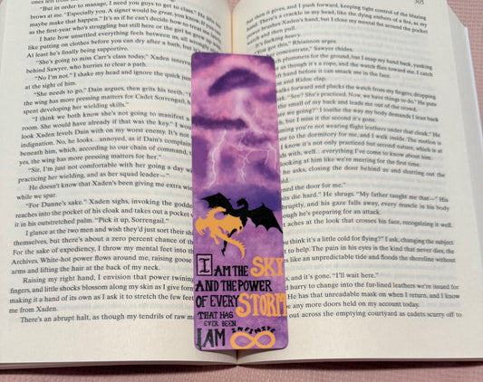 Fourth Wing Inspired Bookmark - I AM INFINITE